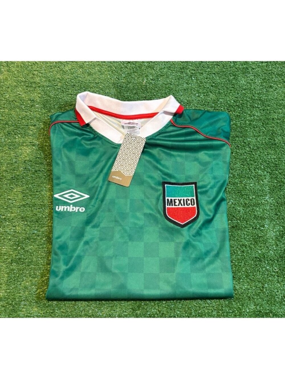 Mexico soccer jersey mens XL green red umbro world cup new lighweight futbol
